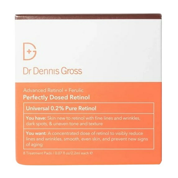 Dr Dennis Gross Advanced Retinol + Ferulic Perfectly Dosed Retinol Treatments 2.2ml x 8pads