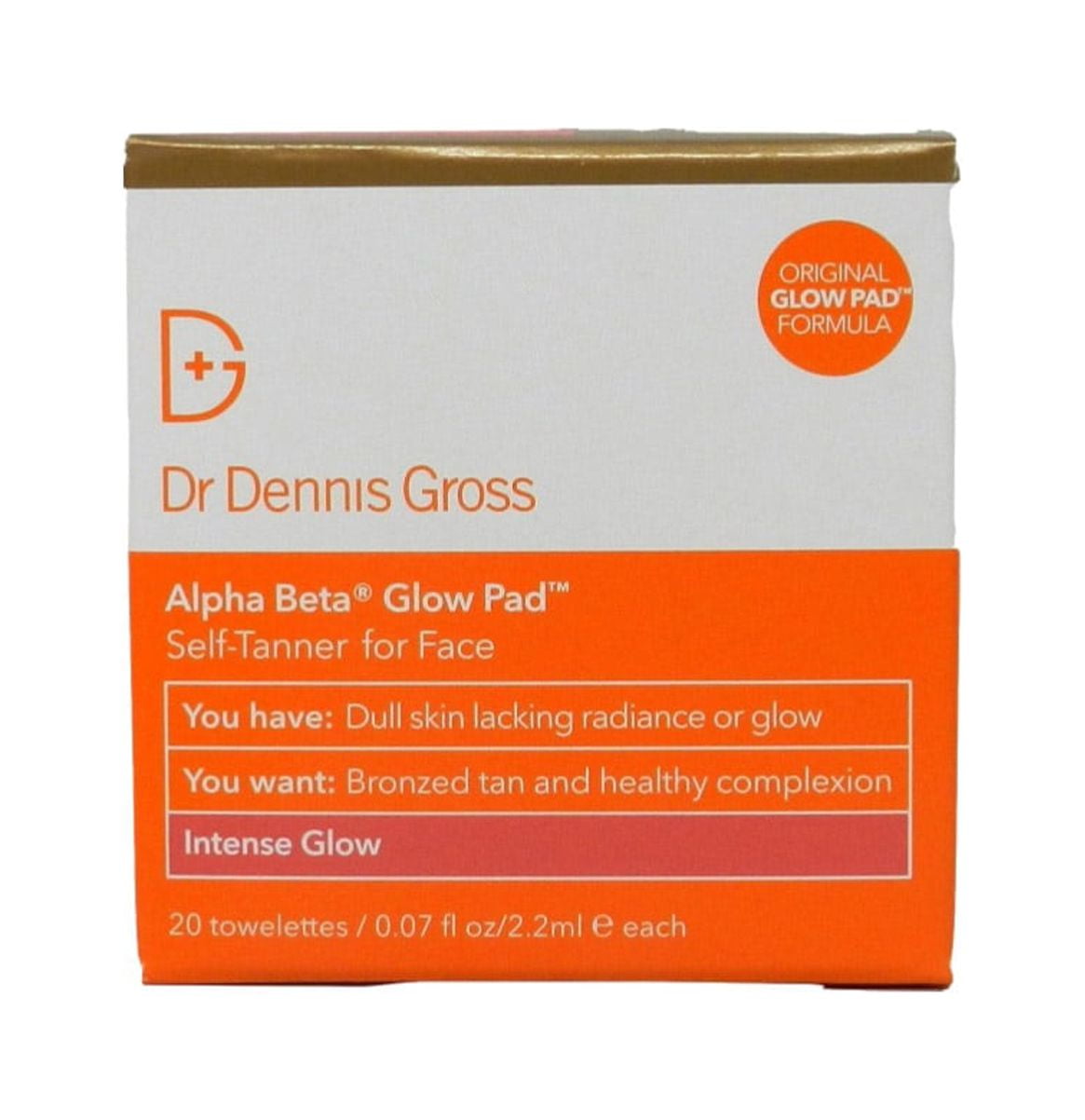 Dr Dennis Gross Alpha Beta Glow Pad 20 x .07oz Intense Glow New In Box