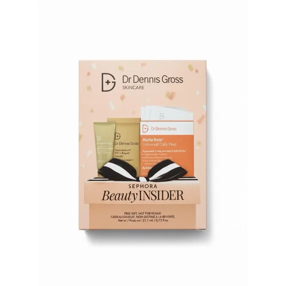 Dr Dennis Gross Peel Set + Serum + Cream Set | Exfoliating Hydrating Skincare Routine Trio