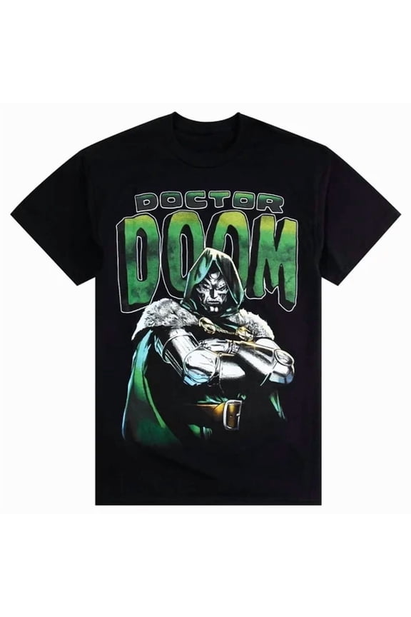 Dr Doom Graphic T-Shirt Unisex Short Sleeve Shirt Gift for Fan,Black Color,Size 3XL