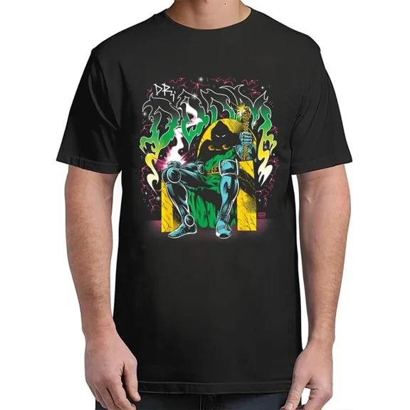 Dr. Doom Inspired Metal Fan Graphic T-Shirt S-4XL HOT TREND