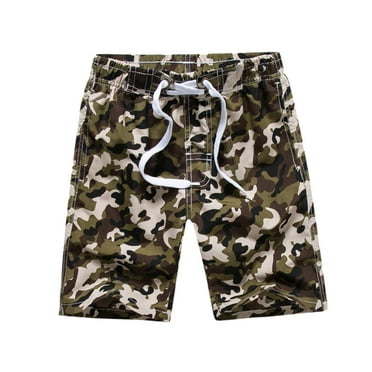 Dr.Eam Boys Teens Swim Trunks Quick Dry Surfing Beach Sports Running Swim Shorts With Drawstring Green