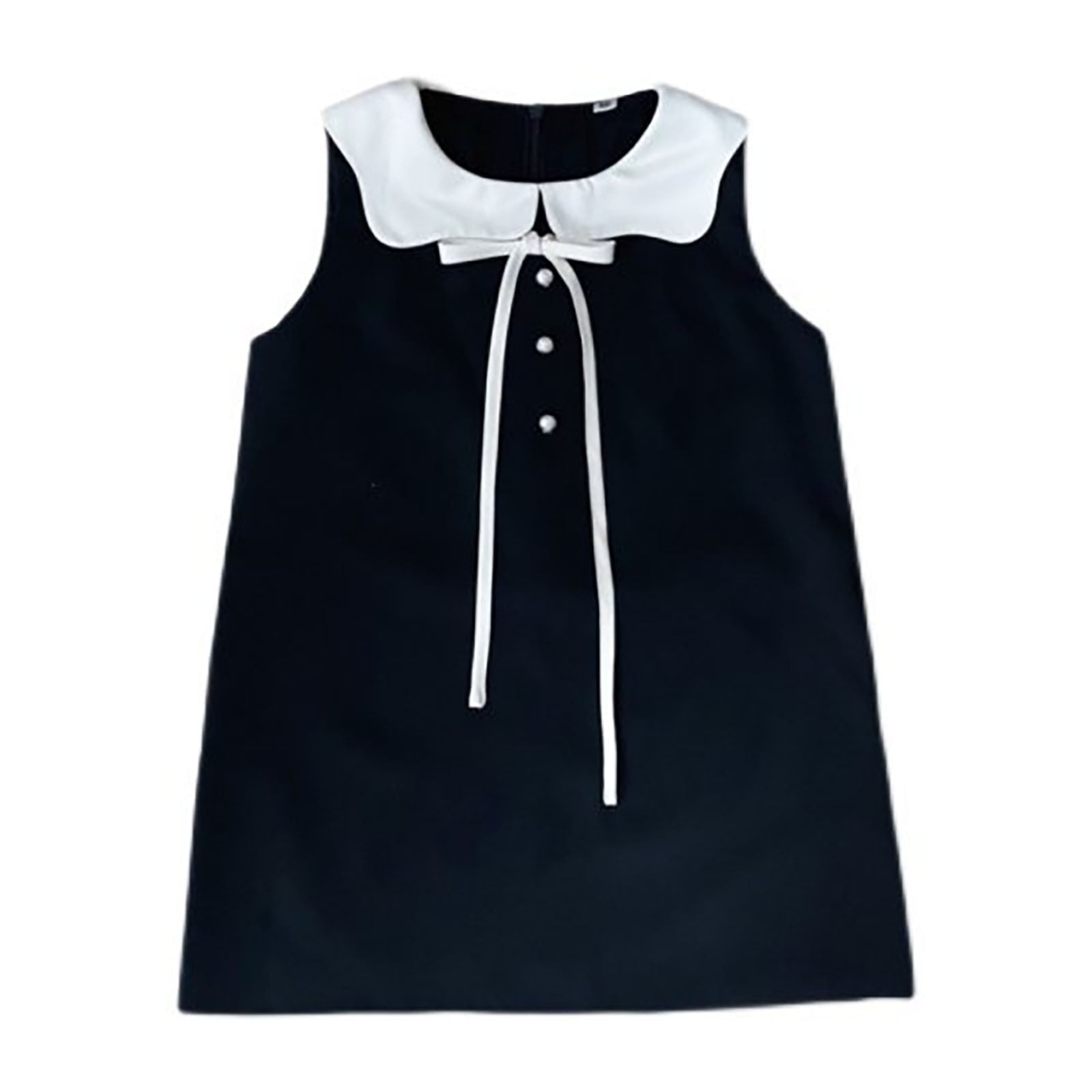 Dr.Eam Girls Sleeveless Jumpsuit Little Black Doll Vest Princess Dress ...