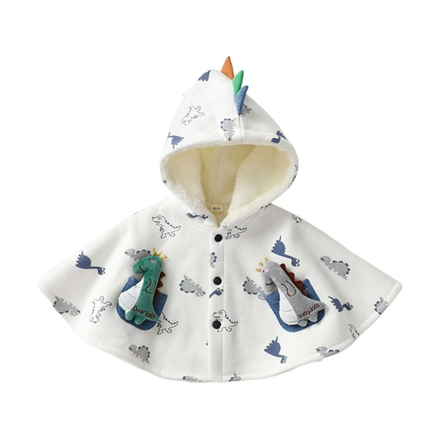 Dr.Eam Kids Baby Boys Girls Dinosaurs Outwear Thick Warm Hooded Pockets ...