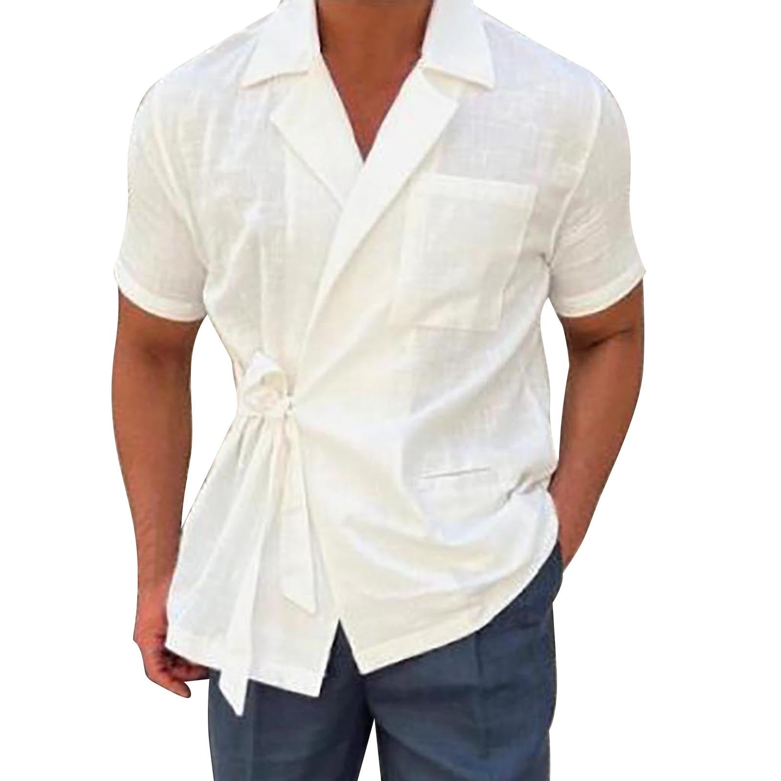 Koton Herren Kurzarmhemd Mit Ethno-Print – Lässiges Design, Rundhals, Maschinenwaschbar, Größe M