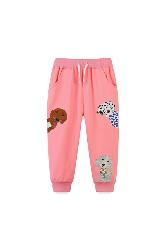 Toddler Sweatpants Trousers Toddler Baby Girl Cartoon Animal Pink Loose Pants Casual Pants For Children Clothes Bottom Sweat Pants Athletic Activewear Track Pants Joggers Pink 3 Y-4 Y
