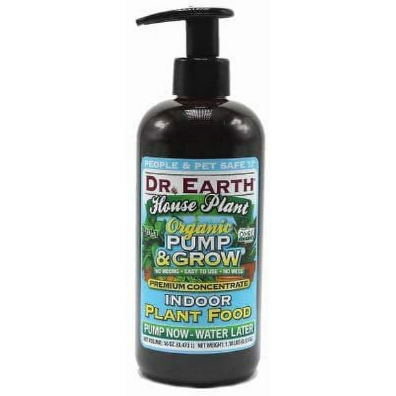 Dr. Earth 1084 Pump & Grow Liquid Plant Food, Indoor, 16-oz. - Quantity 12