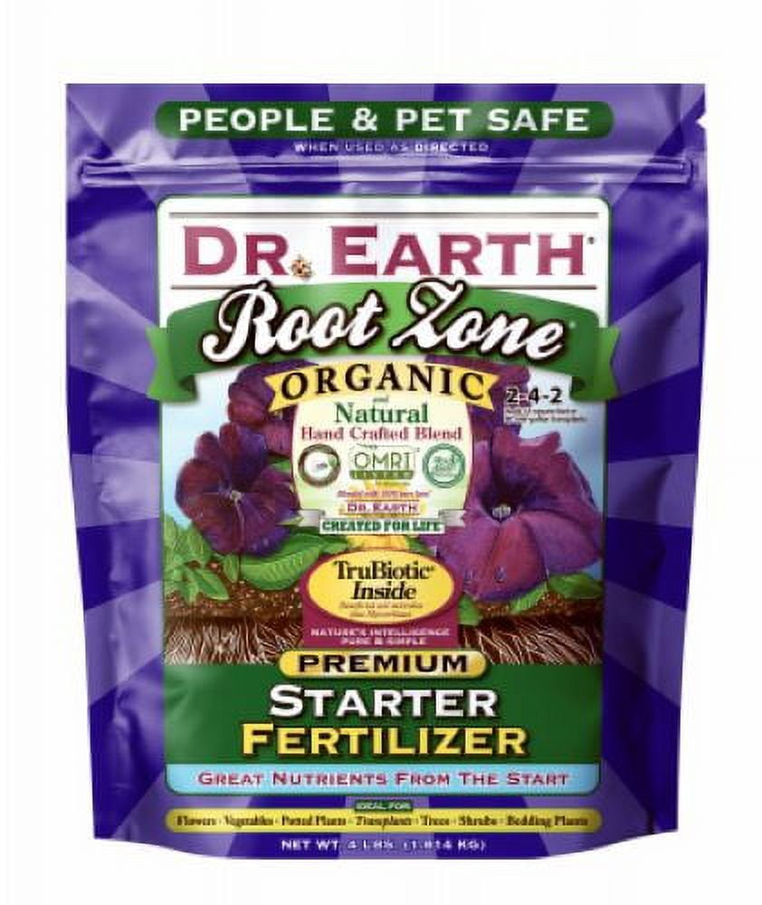 Dr. Earth 701P 4 LB Bag of Organic Starter & Transplant Fertilizer Root