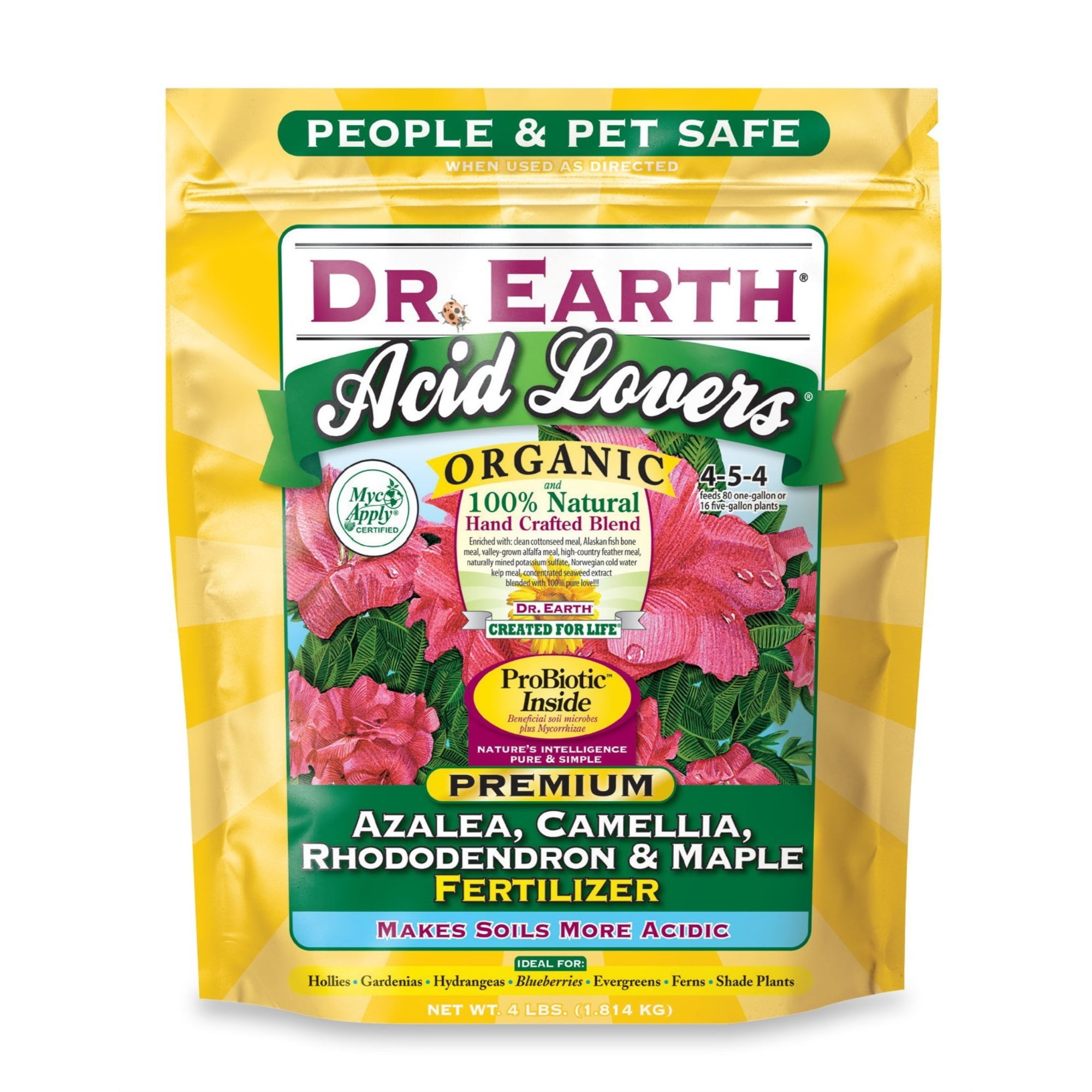 Dr. Earth Organic & Natural Acid Lovers Azalea, Camellia, Rhododendron & Maple Fertilizer, 4 lb