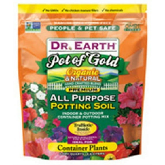 Dr Earth 819 6 Quart Pot of Gold® Organic All Purpose Potting Soil