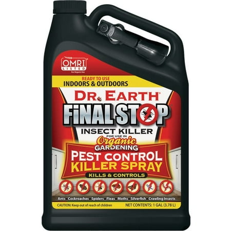 Dr. Earth Final Stop Organic Pest Control Insect Killer - Ready To Use Trigger Spray - 1 Gal — Standard Mounting Hardware, Drop-In Replacement