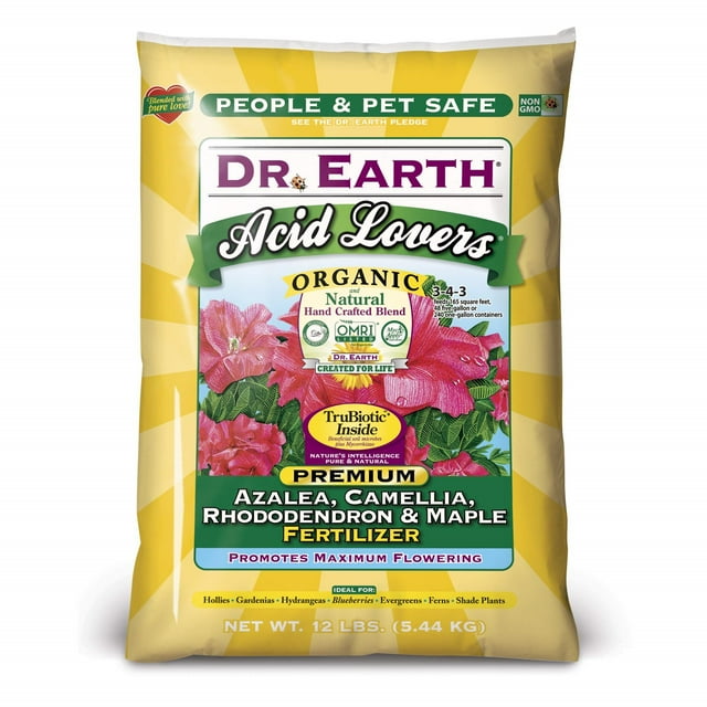 Dr. Earth Organic & Natural Acid Lovers Plant Food, 3-4-3 Fertilizer, 12 lb.
