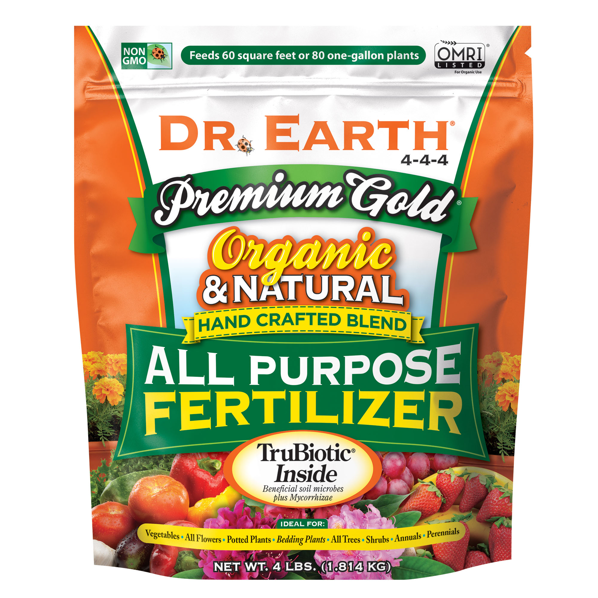 Dr. Earth Organic & Natural Premium Gold All Purpose Plant Food, 4-4-4 Fertilizer, 4 lb. - image 1 of 10