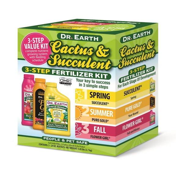 Dr. Earth Organic & Natural Succulence Cactus & Succulent Kit, 3 pack