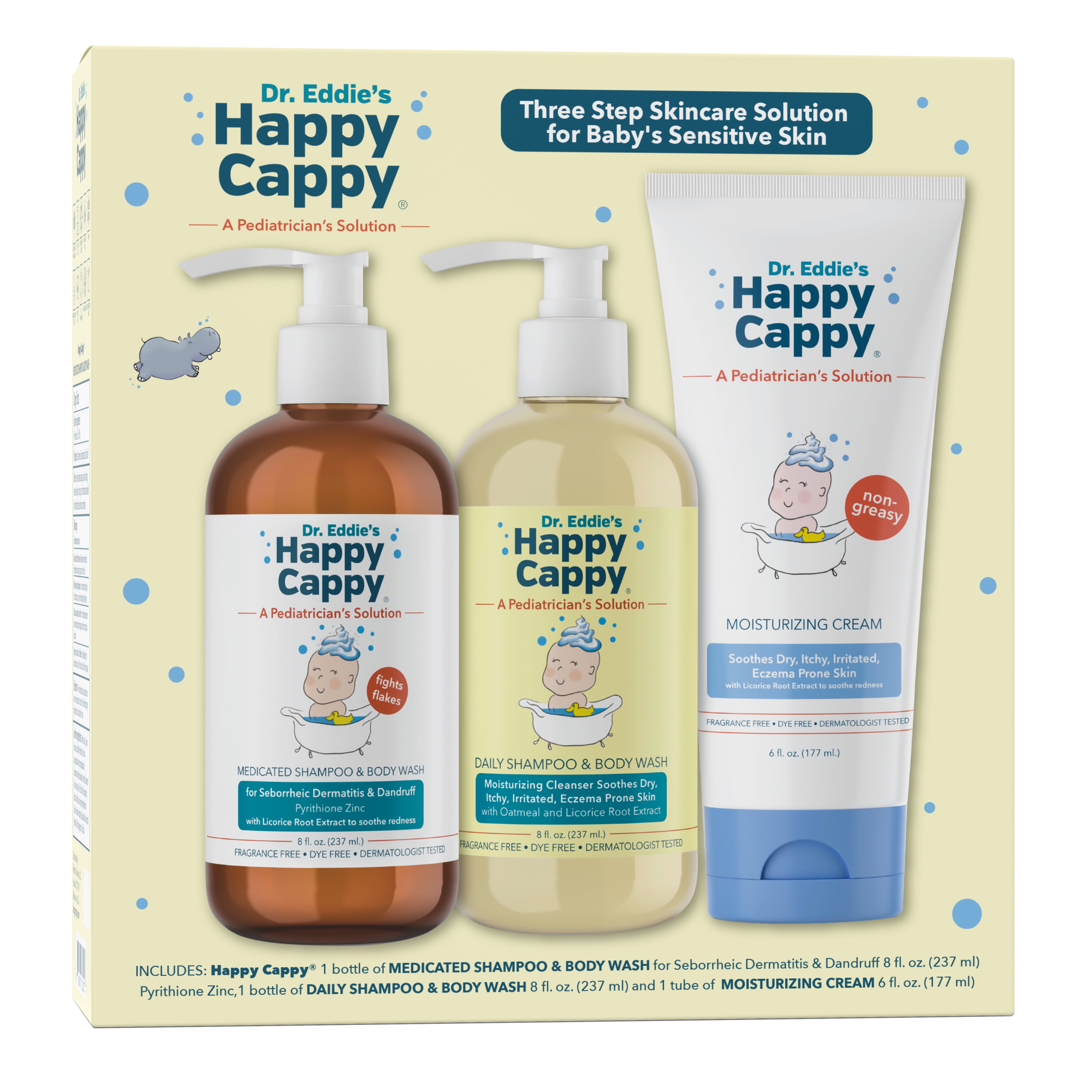 Dr. Eddie's Happy Cappy Gift Set, 3 Step Unisex Skincare Solution for ...