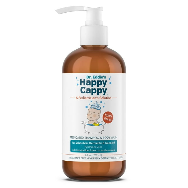 Dr. Eddie's Happy Cappy, Medicated Shampoo & Body Wash for Seborrheic Dermatitis & Dandruff, 8 fl oz