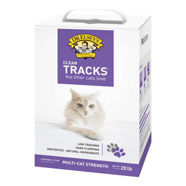 Dr. Elsey's Clean Tracks Clumping Clay Cat Litter Unscented, 20 lb Box