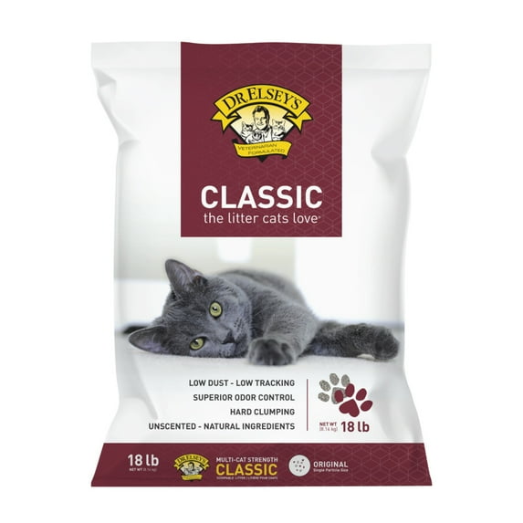 Dr. Elsey's® Classic Unscented Clumping Clay Cat Litter 18 lb. Bag