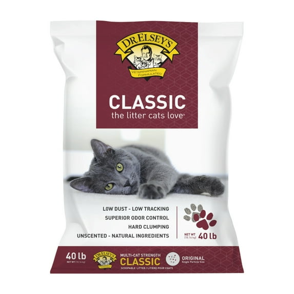 Dr. Elsey's® Classic Unscented Clumping Clay Cat Litter 40 lb. Bag