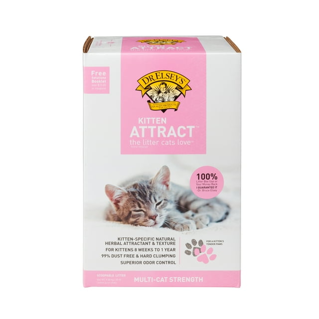 Dr. Elsey's Precious Cat Kitten Attract Clumping Clay Cat Litter, 20lb Box