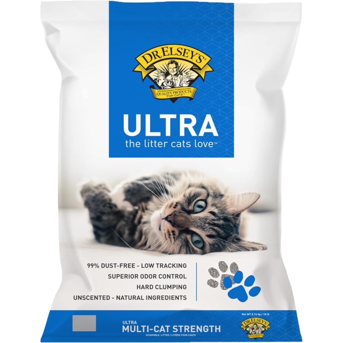 Dr. Elsey's® Ultra UnScented Clumping Clay Cat Litter 18 lb. Bag