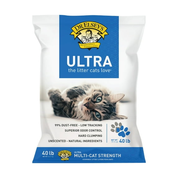 Dr. Elsey's® Ultra Unscented Clumping Clay Cat Litter 40 lb. Bag