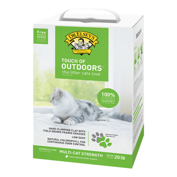 Dr. Elsey's Touch of Outdoors Clumping Clay Cat Litter, 20 lb Box
