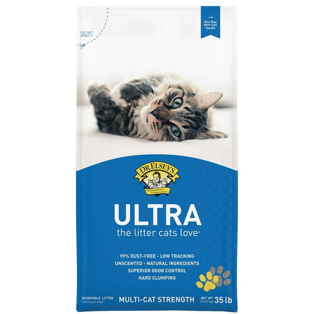 Dr. Elsey's Ultra Unscented Cat Litter, 35 lb. Bag Now with Easy