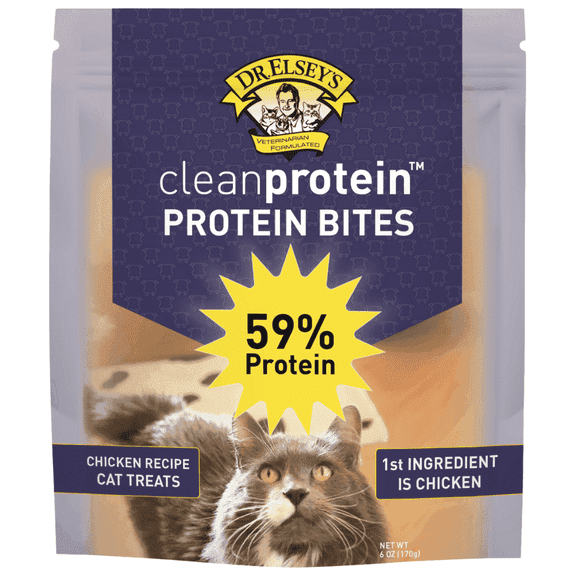 Dr. Elsey's® cleanprotein Protein Bites Chicken Flavor Crunchy Treats for Cats, 12 oz Pouch