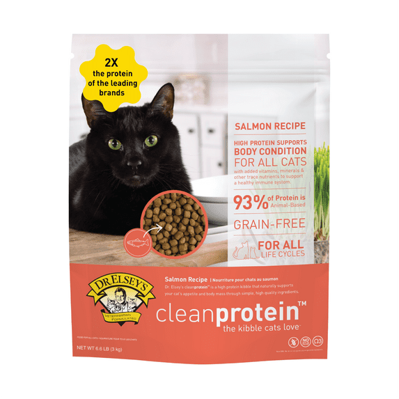 Dr. Elsey's cleanprotein Grain-Free Salmon Flavored Dry Cat Food for All Life Stages, 6.6 lb Bag