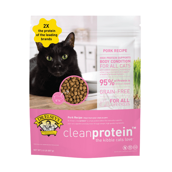 Dr. Elsey's cleanprotein Grain-Free Pork Flavor Dry Cat Food for All Life Stages 2 lb. Bag