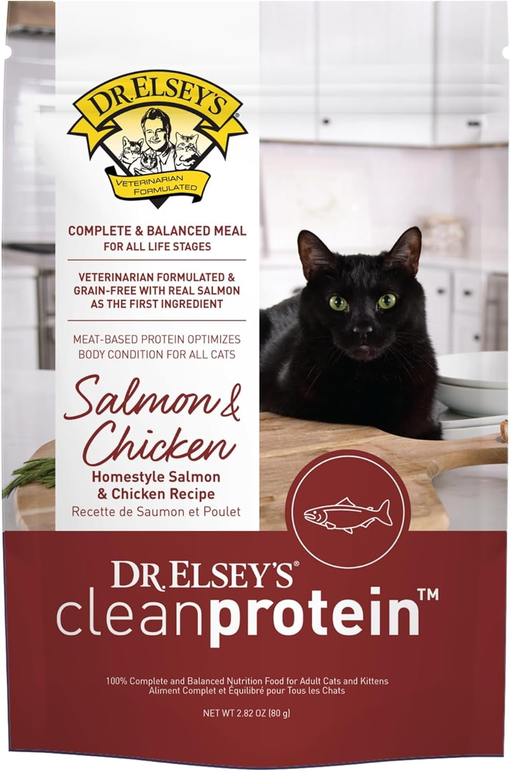 Dr. Elsey's® cleanprotein® Salmon & Chicken Flavor All-Meat 2.82 oz Pouch (12 pack case)