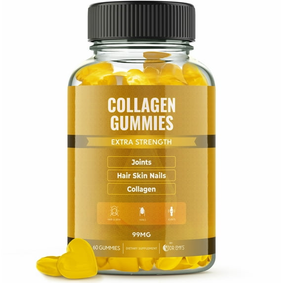 Dr Emys Collagen Gummies, Skin and Joint Health Supplement, 1-Pack, 60 Count Total