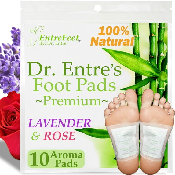 Dr. Entre's Detox Foot Pads: Deep Cleansing, Foot Detox Patches, Detoxifying Toxins, 10 Pack EntreFeet