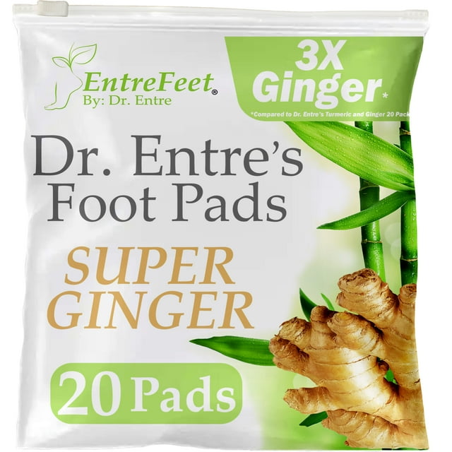 Dr. Entre's Super Ginger Detox Foot Pads Deep Cleansing, Foot Detox