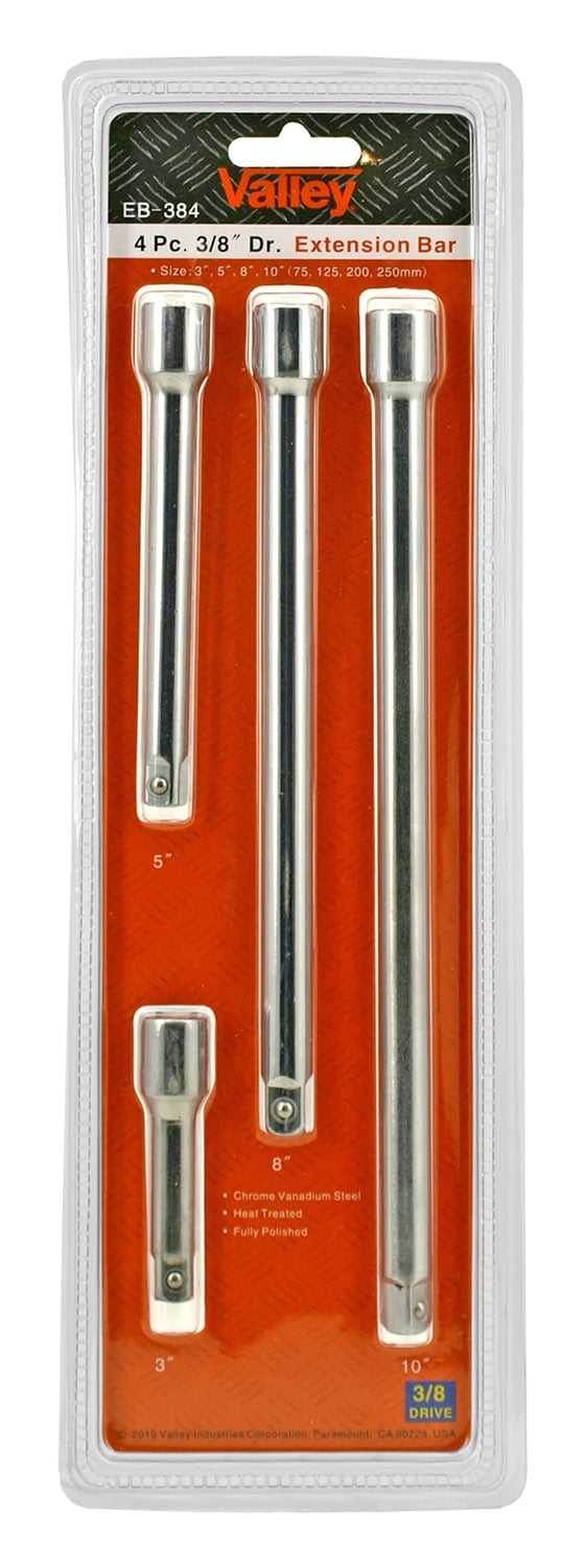 Dr. Extension Bar Set 3/8" 4Pc