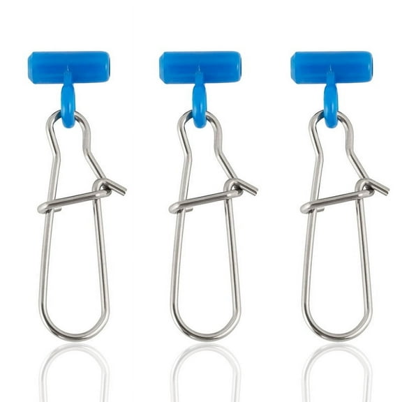 Dr.Fish 100pcs Fishing Line Sinker Slide With Duo-lock Snap Stainless Steel Braid Lines