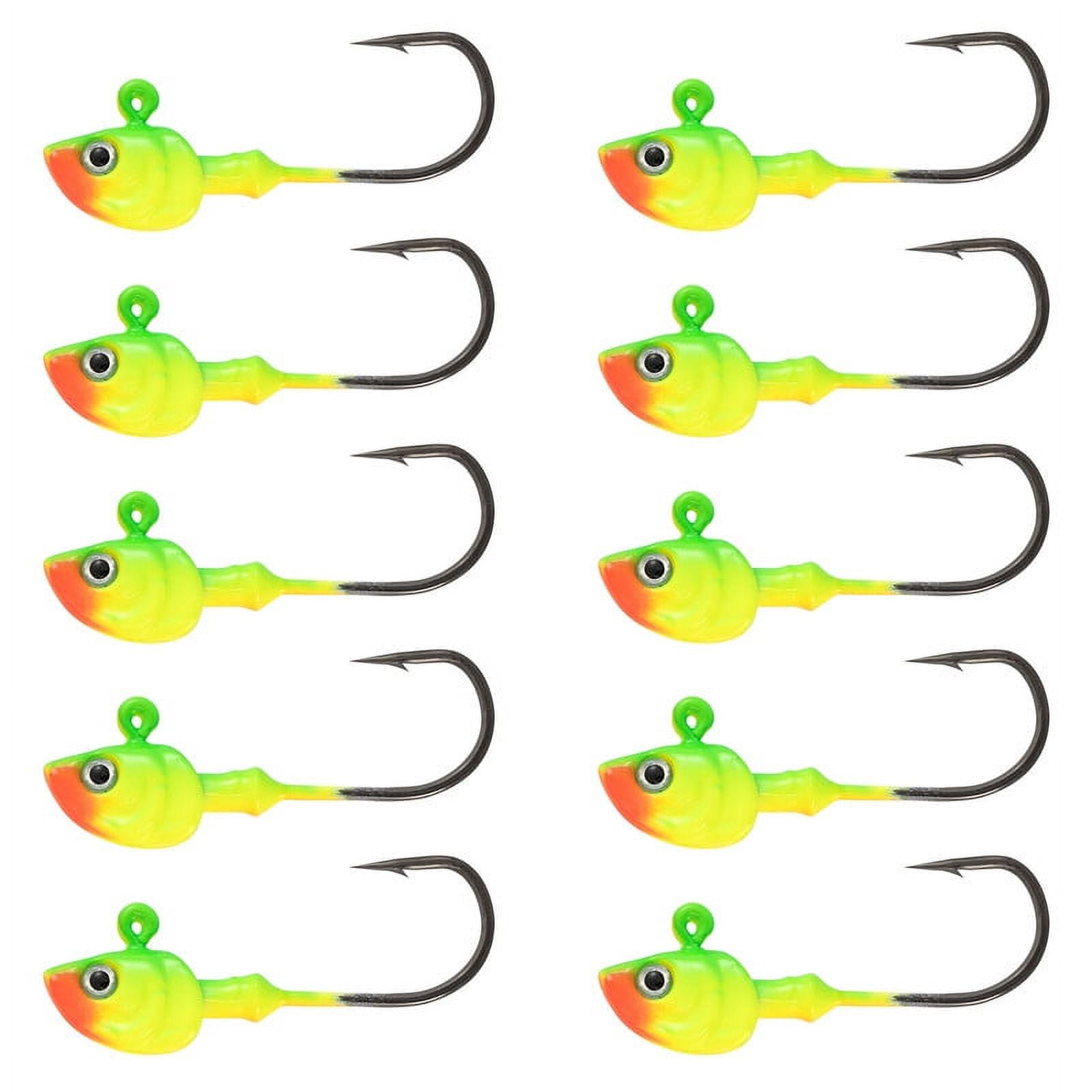 Dr.Fish 10pcs Swimbait Jig Heads Flat Jigs 3D Eyes High Carbon Steel ...