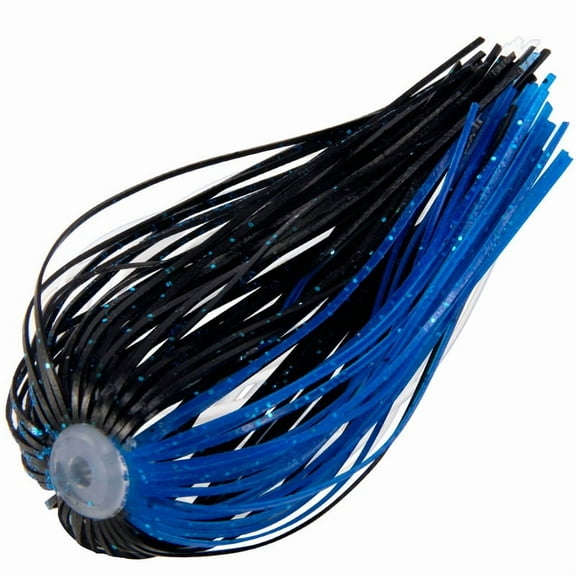 Dr.Fish 15 Pack Replacement Jig Skirts 88-Strands Silicone Fishing Umbrella Skirts Quick Change for Spinnerbaits Bass Jig Lures Making Accessories Black&Blue