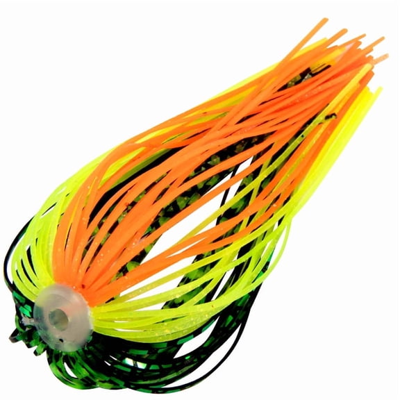 Dr.Fish 15 Pack Replacement Jig Skirts 88-Strands Silicone Fishing Umbrella Skirts Quick Change for Spinnerbaits Bass Jig Lures Making Accessories Fire Tiger