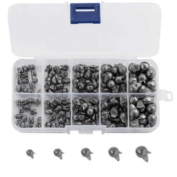 Dr.Fish 150 Pack Fishing Removable Split Shot Sinker Lead Weight Clip On Weights Bass Fishing Freshwater