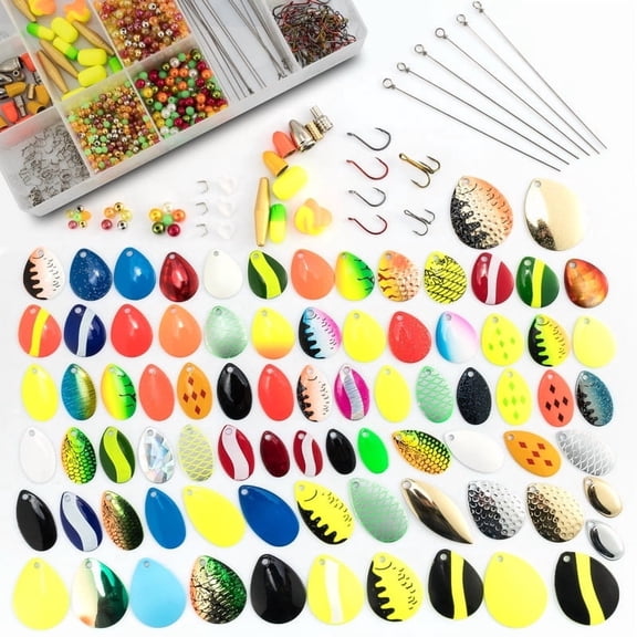 Dr.Fish 1721pcs Spinner Making Kit Spinner DIY Assortment Lure Making Beads Bass Trout