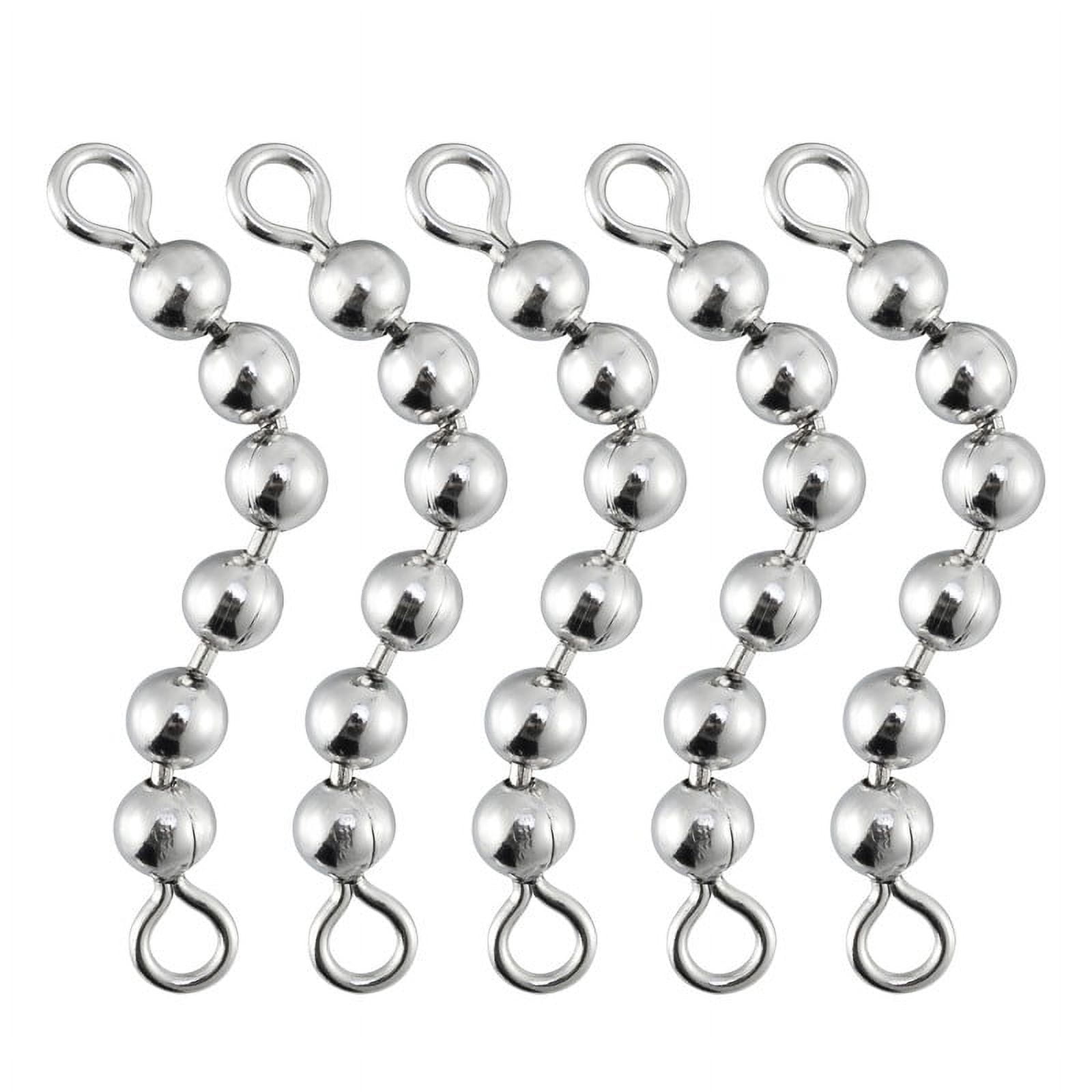 Dr.Fish 20 Pack Fishing Bead Chain Swivels Stainless Steel Catfish Swivels Catfish Tackle