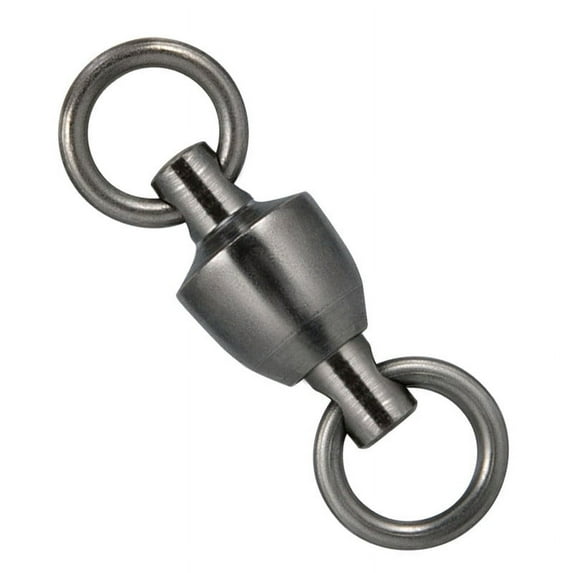 Dr.Fish 20 Packed Fishing Ball Bearing Swivel 100% Copper Stainless Steel Welding Rings Black Nickel Finish