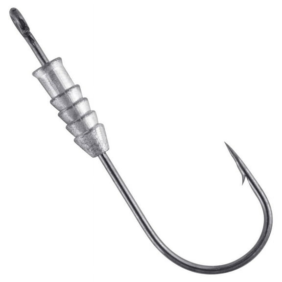 Dr.Fish 20pcs Fishing Weighted Worm Hooks Lead Swimbait Lure Jig Head Bass Pike