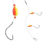 Dr.Fish 5 Pcs Pompano Rigs Surf Fishing Snell Floats Swivel Snaps Circle Hooks Saltwater