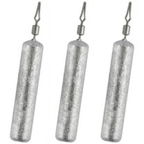 Dr.Fish 50 pcs Fishing Drop Shot Weights 1/8 Lead Skinny Sinkers with Barrel Swivels Cylinder Pencil Weight Bass Fishing Lead Sinker