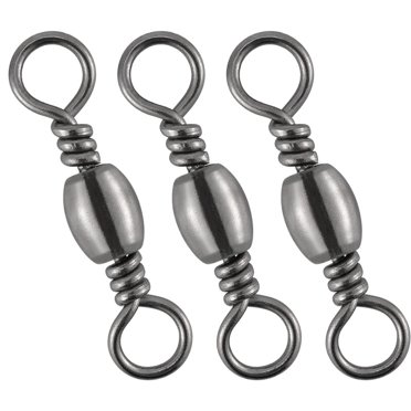 50-200 Pcs Fishing Barrel Swivels – Stainless Steel Rolling Swivels 9-1320LB Strength