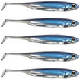 thumbnail image 1 of Dr.Fish 5pcs Blue Fishing Swimbait Soft Plastic lure T Tail Bait Minnow Shad Body Lure Drop Shot Bass Trout Walleye, 1 of 7