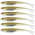 thumbnail image 1 of Dr.Fish 5pcs Fishing Soft Lures Plastic Fork Tail Bait Tackle 4'' Olive Swimbait Soft Plastic Minnow Baits for Bass Crappie, 1 of 7
